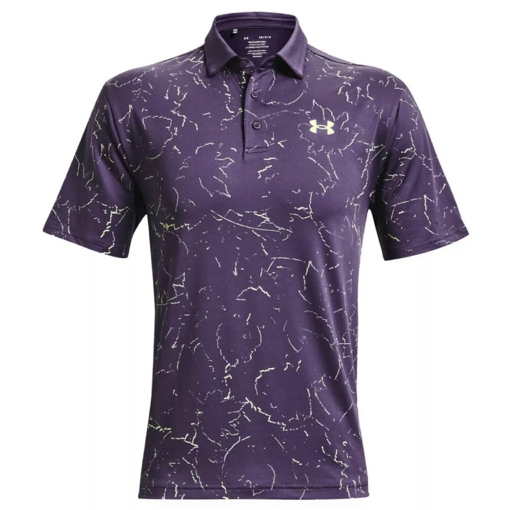 New Under Armour Men's Purple/Green Playoff Polo 2.0 - XS